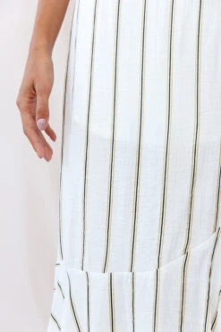 Friday Front Split Maxi Skirt Stripe Print Mustard/Navy 9 Friday Front Split Maxi Skirt Stripe Print Mustard/Navy -Bridal Dr. Denim Store 190123 sl13813 62433b01 mustard navy 27044b whit