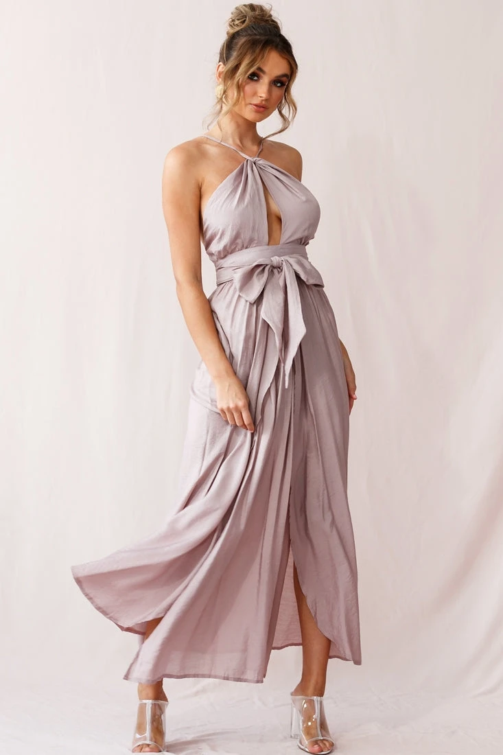 Athena High Split Maxi Dress Mauve 6 Athena High Split Maxi Dress Mauve - Image 6