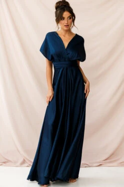 Ariana Multiway Mid Sleeve Maxi Dress Navy 13 Ariana Multiway Mid Sleeve Maxi Dress Navy -Bridal Dr. Denim Store 23688b09 navy 2