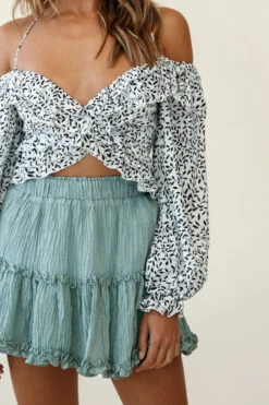 Alexi Mini Skirt Frill Trim Olive 11 Alexi Mini Skirt Frill Trim Olive -Bridal Dr. Denim Store 25292B19 S OLIVE 8