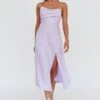 Suki Front Split Midi Dress Lilac