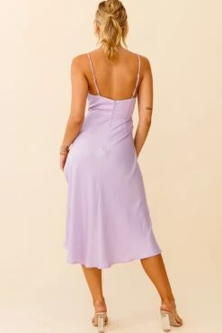 Suki Front Split Midi Dress Lilac -Bridal Dr. Denim Store 27416D01 LILAC 3