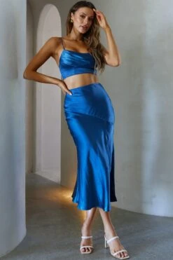 Well Versed Split Midi Skirt Navy 14 Well Versed Split Midi Skirt Navy -Bridal Dr. Denim Store 27595DS36 S 20NAVY 6