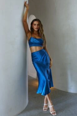 Well Versed Split Midi Skirt Navy 16 Well Versed Split Midi Skirt Navy -Bridal Dr. Denim Store 27595DS36 S 20NAVY 8