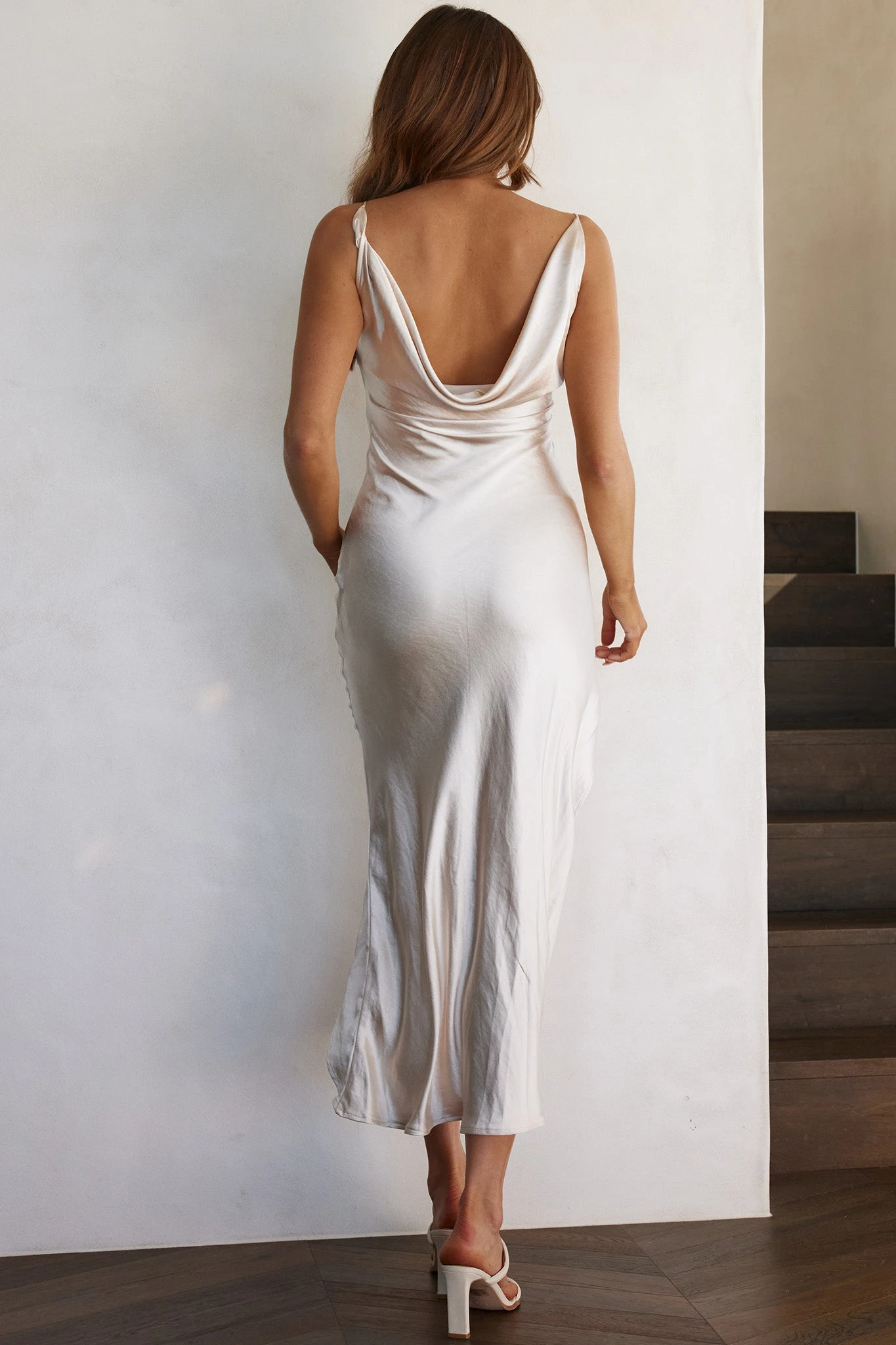 Hollywood Heartthrob Ruched Split Dress Champagne 7 Hollywood Heartthrob Ruched Split Dress Champagne - Image 7