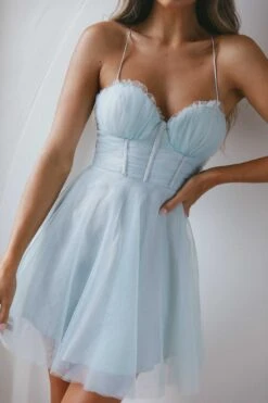 Smitten Sweetheart Neckline Chiffon Mini Party Dress Pistachio 10 Smitten Sweetheart Neckline Chiffon Mini Party Dress Pistachio -Bridal Dr. Denim Store 63309J 20PISTACHIO 4