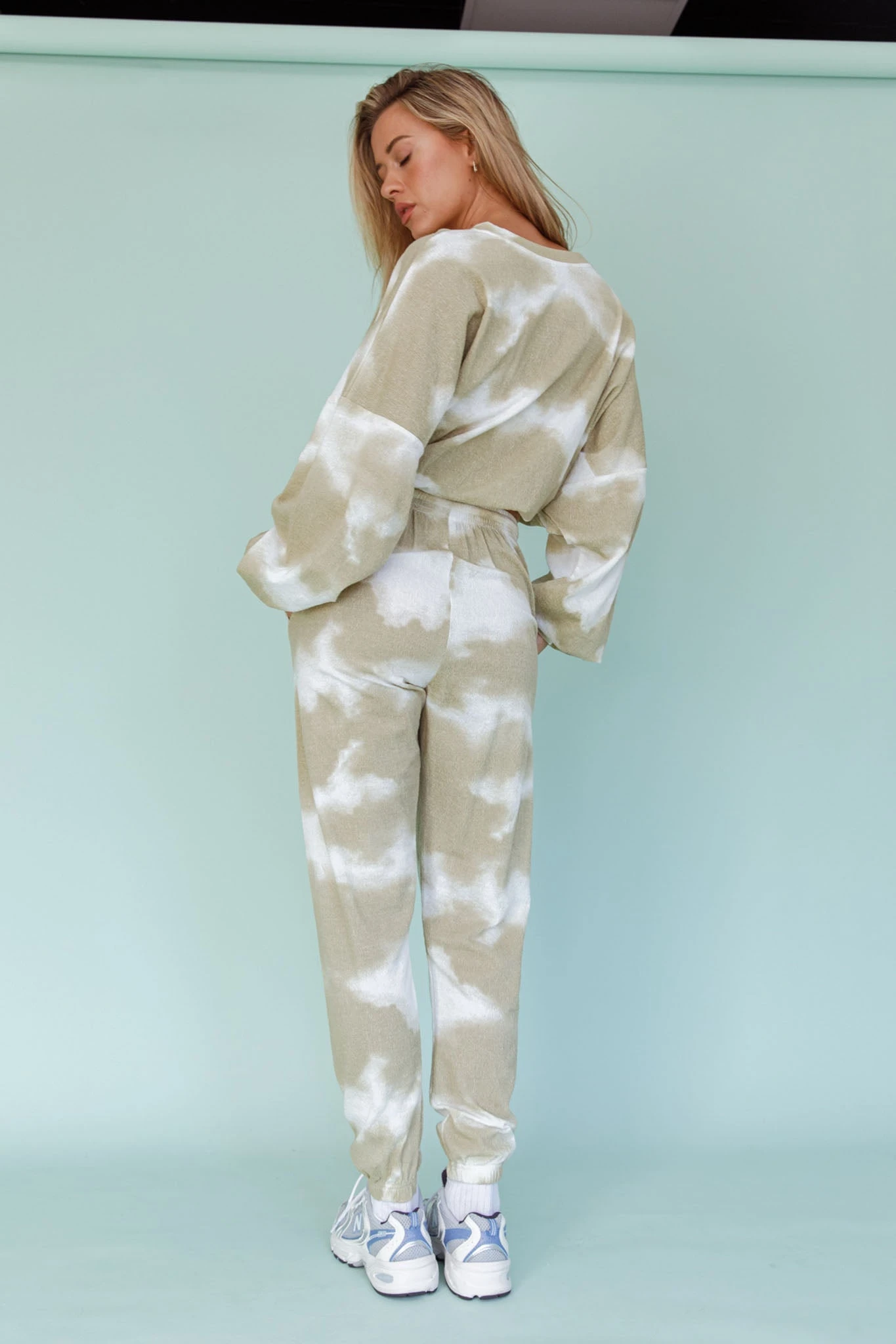 Low Key Drawstring Ribbed Pants Green 2 Low Key Drawstring Ribbed Pants Green - Image 2