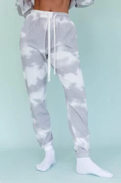 Low Key Drawstring Ribbed Pants Grey -Bridal Dr. Denim Store 63323B B 20GREY 4