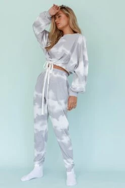 Low Key Drawstring Ribbed Pants Grey -Bridal Dr. Denim Store 63323B B 20GREY 8