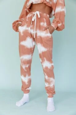 Low Key Drawstring Ribbed Pants Orange -Bridal Dr. Denim Store 63323B B 20ORANGE 4