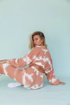 Low Key Drawstring Ribbed Pants Orange -Bridal Dr. Denim Store 63323B B 20ORANGE 5