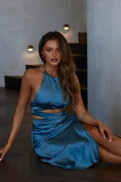 Social Butterfly Cut-Out Waist Midi Dress Midnight Blue 16 Social Butterfly Cut-Out Waist Midi Dress Midnight Blue -Bridal Dr. Denim Store 63398J08 20MIDNIGHT 20BLUE 8