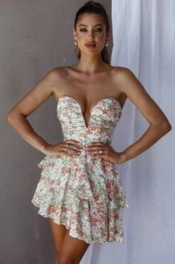 Milana Sweetheart Neckline Asymmetrical Dress Floral White 14 Milana Sweetheart Neckline Asymmetrical Dress Floral White -Bridal Dr. Denim Store 63426D02 20WHITE 7