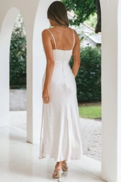 Infinity Pintuck Bust Maxi Dress Champagne -Bridal Dr. Denim Store 63479B01CHAMPAGNE 3