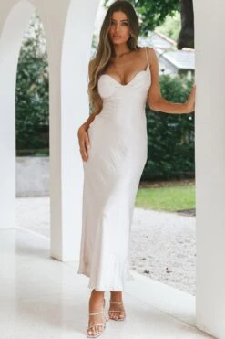 Infinity Pintuck Bust Maxi Dress Champagne -Bridal Dr. Denim Store 63479B01CHAMPAGNE 4