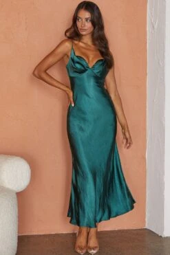 Infinity Pintuck Bust Maxi Dress Forest Green -Bridal Dr. Denim Store 63479B 20FOREST 20GREEN 2
