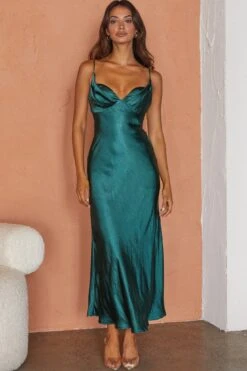 Infinity Pintuck Bust Maxi Dress Forest Green -Bridal Dr. Denim Store 63479B 20FOREST 20GREEN 6