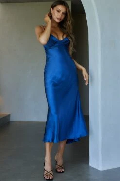 Infinity Pintuck Bust Maxi Dress Navy -Bridal Dr. Denim Store 63479B 20NAVY 2