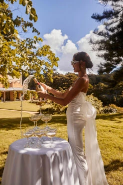 Always And Forever Bow Back Midi Dress White -Bridal Dr. Denim Store AH0087D 20WHITE 5