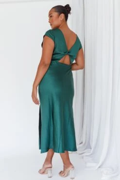 Lucinda Twist Back Midi Dress Jade 12 Lucinda Twist Back Midi Dress Jade -Bridal Dr. Denim Store CM1311B01JADE 2