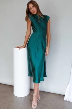 Lucinda Twist Back Midi Dress Jade 16 Lucinda Twist Back Midi Dress Jade -Bridal Dr. Denim Store CM1311B01 20JADE 6