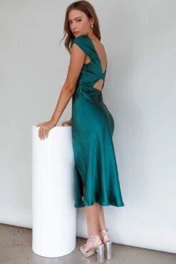 Lucinda Twist Back Midi Dress Jade 17 Lucinda Twist Back Midi Dress Jade -Bridal Dr. Denim Store CM1311B01 20JADE 7