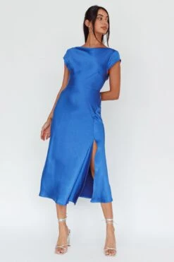Lucinda Twist Back Midi Dress Navy -Bridal Dr. Denim Store CM1311B01 20NAVY 2