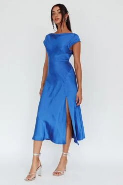 Lucinda Twist Back Midi Dress Navy -Bridal Dr. Denim Store CM1311B01 20NAVY 5