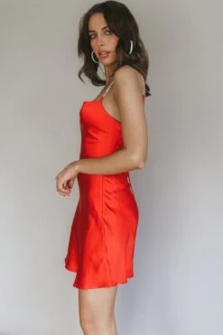 Romance Me Strappy Back Mini Dress Cherry -Bridal Dr. Denim Store CM1952J 20CHERRY 5