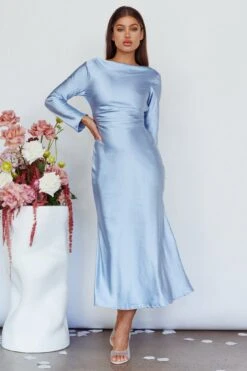 Loveland Cowl Back Midi Dress Ice -Bridal Dr. Denim Store CM4035D01 20ICE 2
