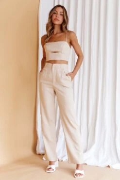 Lyrics Straight Leg Pants Oat -Bridal Dr. Denim Store CM4075D P 20OAT 2