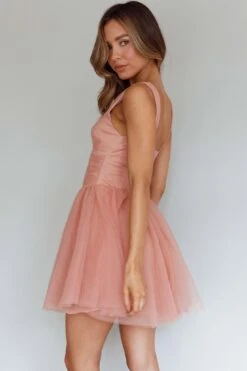 La Ballerine Layered Mesh Mini Dress Lipstick 12 La Ballerine Layered Mesh Mini Dress Lipstick -Bridal Dr. Denim Store CM5032D 20LIPSTICK 3