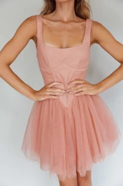 La Ballerine Layered Mesh Mini Dress Lipstick 14 La Ballerine Layered Mesh Mini Dress Lipstick -Bridal Dr. Denim Store CM5032D 20LIPSTICK 4