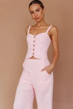 Play It Cool Wide Leg Pants Pink -Bridal Dr. Denim Store CM6052D P 20PINK 5