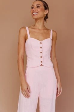 Play It Cool Wide Leg Pants Pink -Bridal Dr. Denim Store CM6052D P 20PINK 6