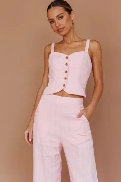 Play It Cool Wide Leg Pants Pink -Bridal Dr. Denim Store CM6052D P 20PINK 8
