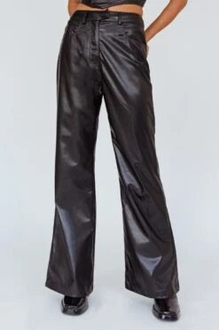 Coussin Faux Leather Pants Black 8 Coussin Faux Leather Pants Black -Bridal Dr. Denim Store CM6096D 20BLACK 4
