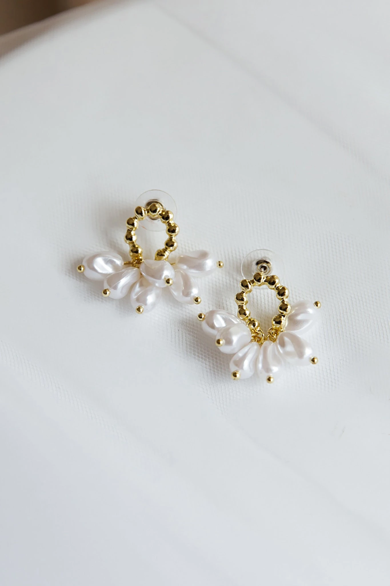 Sierra Pearl Statement Earrings Gold 4 Sierra Pearl Statement Earrings Gold - Image 4