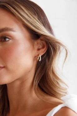 Charis Double Hoops Gold -Bridal Dr. Denim Store ER00112 20GOLD 2