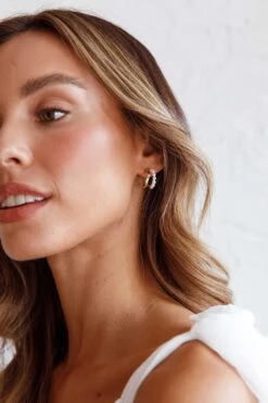 Charis Double Hoops Gold -Bridal Dr. Denim Store ER00112 20GOLD 4