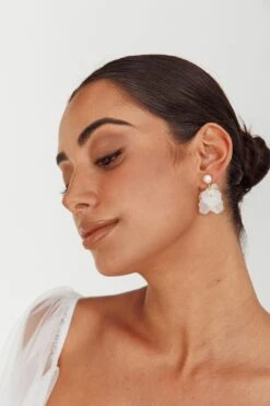 Earth Angel Petal Earrings Gold -Bridal Dr. Denim Store ER0151 20GOLD 4