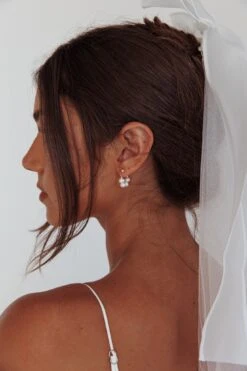 Milly Pearl Bead Earrings Gold -Bridal Dr. Denim Store ER0160 20GOLD 2