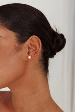 Tahyna Pearl Stud Earrings -Bridal Dr. Denim Store ER0161 20PEARL 2