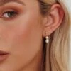 Julia Pearl Drop Earrings Gold