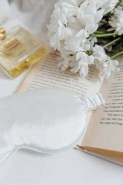Sweet Dreams Satin Eye Mask White 9 Sweet Dreams Satin Eye Mask White -Bridal Dr. Denim Store EYE001 20WHITE 4