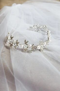 Leaves & Pearl Wire Headband Silver -Bridal Dr. Denim Store HA00042 20SILVER 4