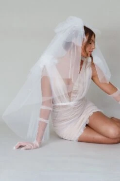 Unforgettable Pearl Veil White -Bridal Dr. Denim Store HA00047 20WHITE 5