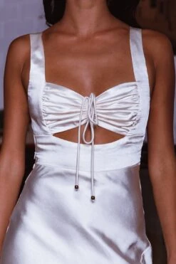 Belle Epoque Drawstring Bust Midi Dress Oyster -Bridal Dr. Denim Store ME0119J 20OYSTER 4