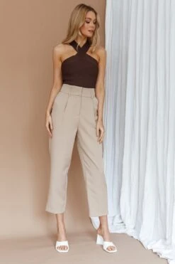 Chance Encounter Straight Leg Pants Latte 19 Chance Encounter Straight Leg Pants Latte -Bridal Dr. Denim Store SL11830PLATTE 5