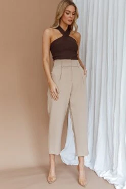 Chance Encounter Straight Leg Pants Latte 20 Chance Encounter Straight Leg Pants Latte -Bridal Dr. Denim Store SL11830PLATTE 6